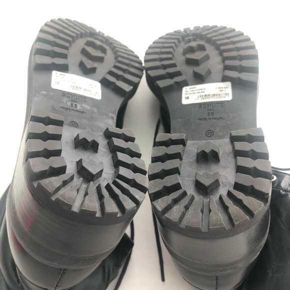 SCHUTZ Amaris Puffer Hiking Boot Black Size 8 - Picture 12 of 13
